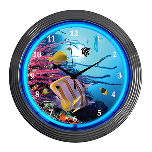 Neonetics 15-Inch Aquarium Neon Clock