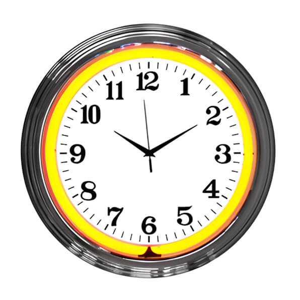 Neonetics 15-Inch Standard Orange Neon Clock
