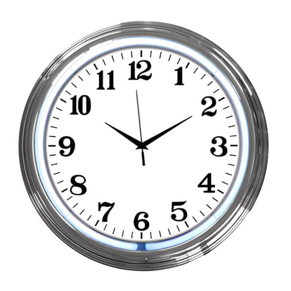 Neonetics 15-Inch Standard White Neon Clock-8CHRCW-Garage Giant