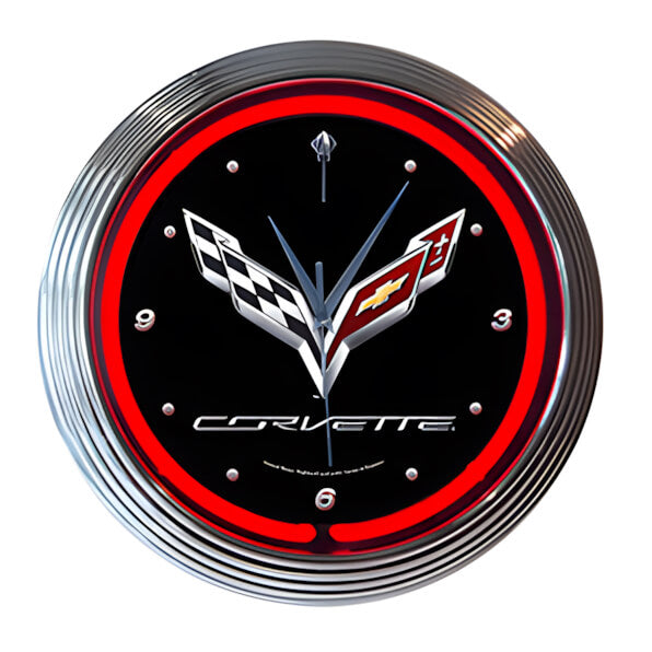 Neonetics 15-Inch Corvette SR Neon Clock - Thumbnail 2