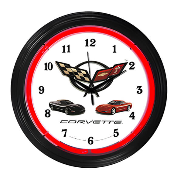 Neonetics 15-Inch Corvette SR Neon Clock - Thumbnail 4