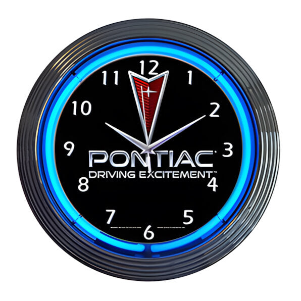 Neonetics 15-Inch Pontiac Driving Excitement Neon Clock - Thumbnail 2