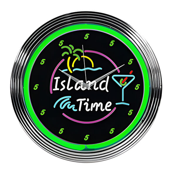 Neonetics 15-Inch Island Time Neon Clock