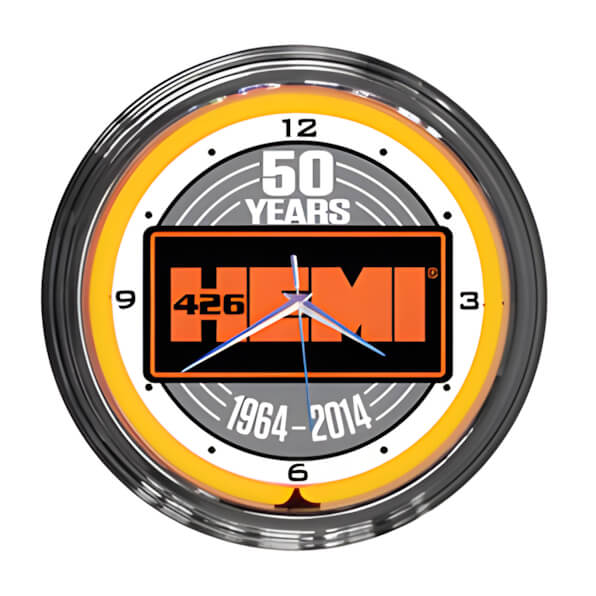 Neonetics 15-Inch Hemi 50th Anniversary Neon Clock - Thumbnail 2
