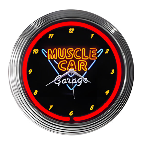 Neonetics 15-Inch Muscle Car Garage Neon Clock-8MSCLE-Garage Giant