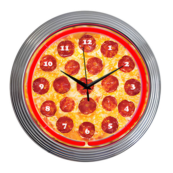 Neonetics 15-Inch Pizza Neon Clock-8PIZZA-Garage Giant