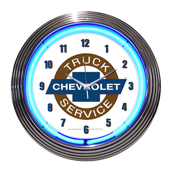 Neonetics 15-Inch Chevy Truck Neon Clock-8TRUCK-Garage Giant