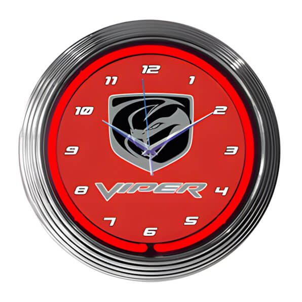 Neonetics 15-Inch Dodge Viper Neon Clock-8VIPER-Garage Giant