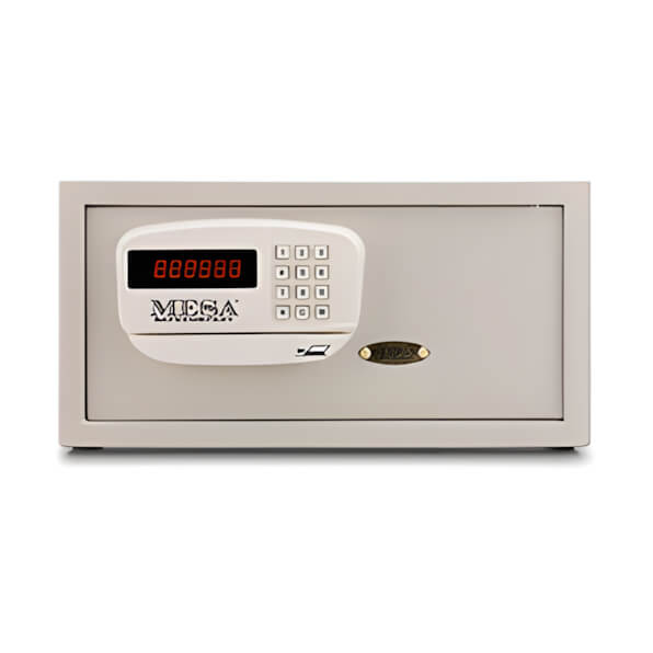 Mesa Safe Company Cream Hotel Safe with Card Swipe Feature-MHRC916E-WHT-Garage Giant