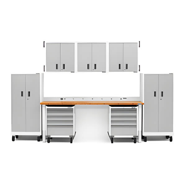 Gladiator 14-Piece White Garage Cabinet System - Thumbnail 2