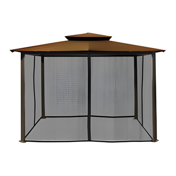 Paragon Outdoor 10 x 12 ft. Barcelona Soft Top Gazebo with Mosquito Netting (Cocoa Canopy)-GZ584ECK-Garage Giant