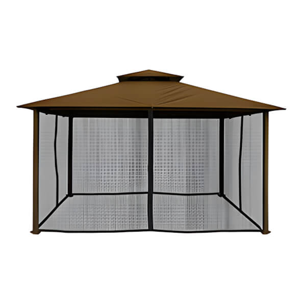Paragon Outdoor 11 x 14 ft. Kingsbury Soft Top Gazebo with Mosquito Netting (Cocoa Canopy)-GZ584NCK-Garage Giant