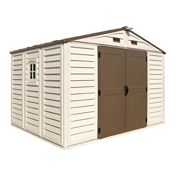 DuraMax Woodbridge Plus 10.5' x 8' Vinyl Shed with Foundation-40214-Garage Giant
