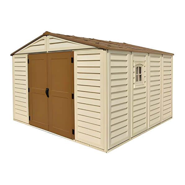 DuraMax Woodbridge Plus 10.5' x 10' Vinyl Shed with Foundation-40224-Garage Giant