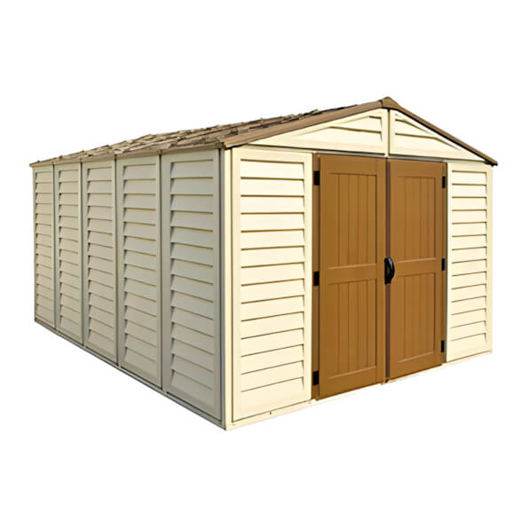 DuraMax Woodbridge Plus 10.5' x 13' Vinyl Shed with Foundation-40234-Garage Giant