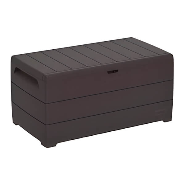 DuraMax Cedar Grain 110 Gallon Outdoor Deck Box - Thumbnail 2