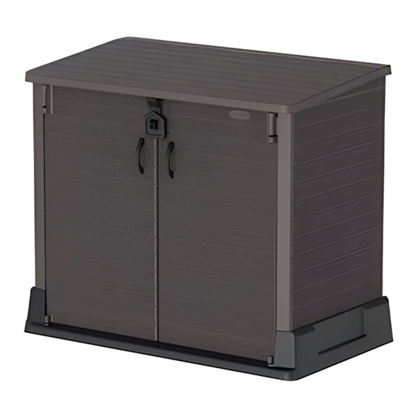 DuraMax Storeaway 850L Resin Horizontal Storage Shed - Brown-86621-Garage Giant