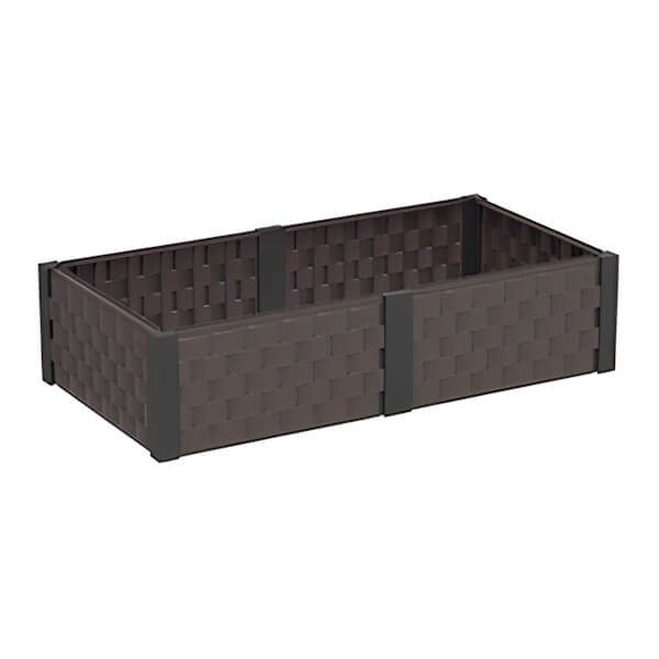DuraMax Rectangle Garden Bed - Brown and Black-86103-Garage Giant