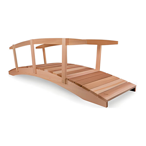All Things Cedar 12-Foot Garden Bridge with Side Rails-FB144-R-Garage Giant