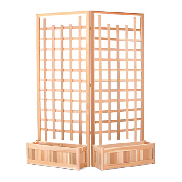 All Things Cedar Twin Planter Box and Trellis