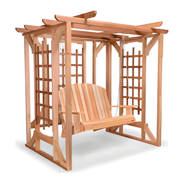 All Things Cedar Cedar Pergola Swing Set