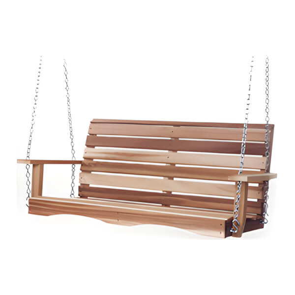 All Things Cedar 6-Foot Porch Swing with Comfort Swing Springs