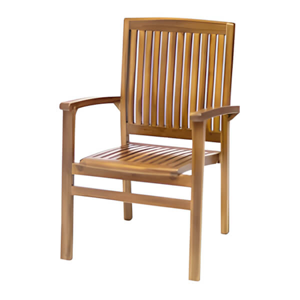 All Things Cedar Teak Stacking Chair