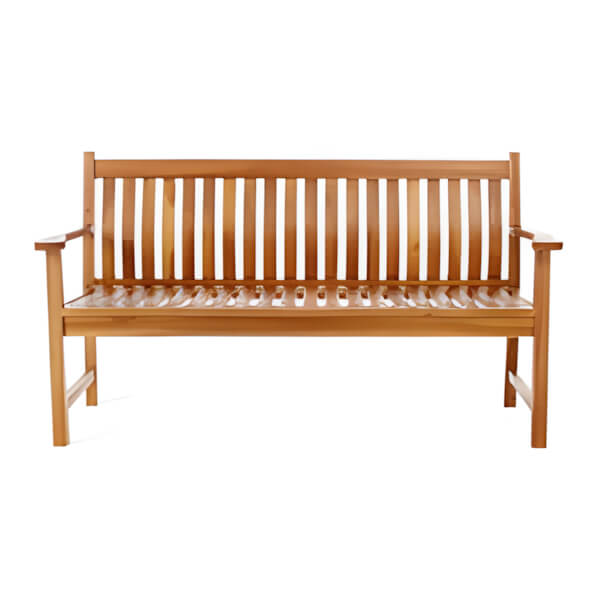 All Things Cedar Teak Wave Bench