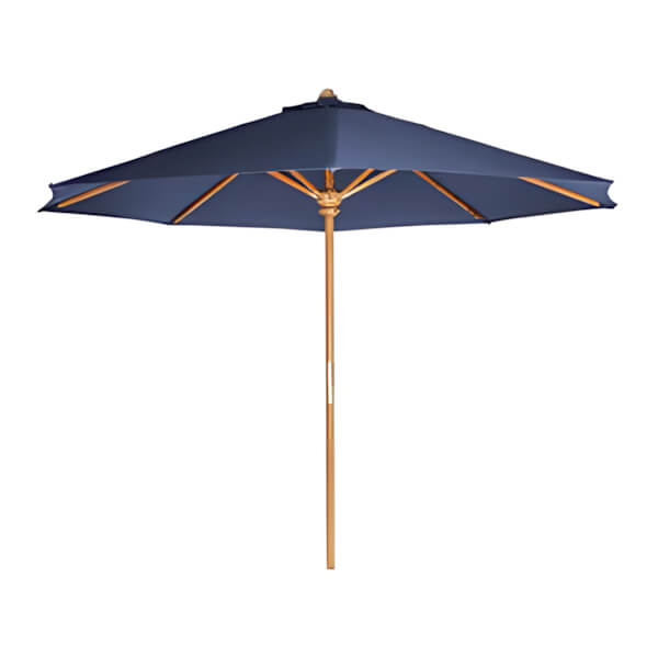 All Things Cedar Blue 10-Foot Teak Market Umbrella-TU90-B-Garage Giant