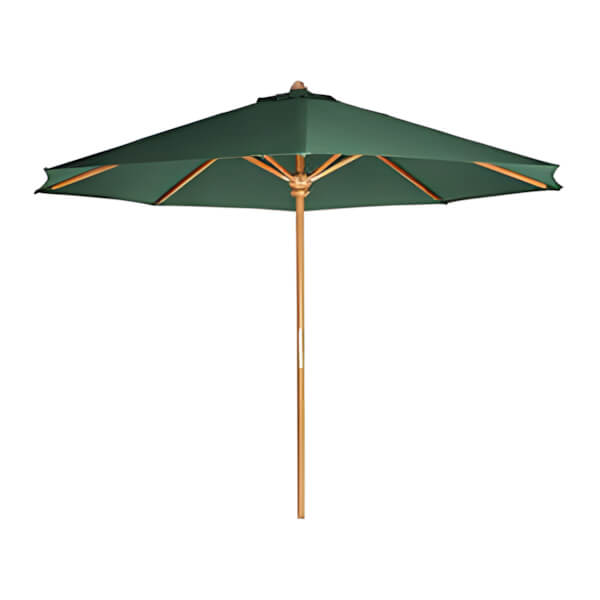 All Things Cedar Green 10-Foot Teak Market Umbrella-TU90-G-Garage Giant