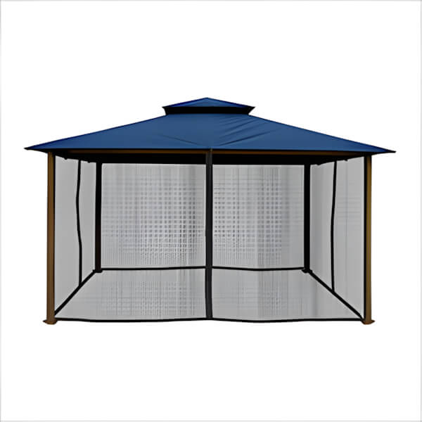Paragon Outdoor 11 x 14 ft. Kingsbury Soft Top Gazebo with Mosquito Netting (Navy Sunbrella Canopy)-GZ584NK-Garage Giant