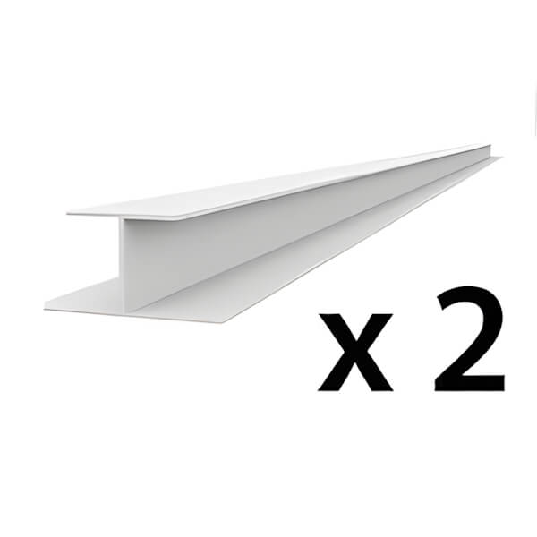 Proslat 8 ft. PROCORE PVC Slatwall H-Trim (2-Pack)-28232K-Garage Giant