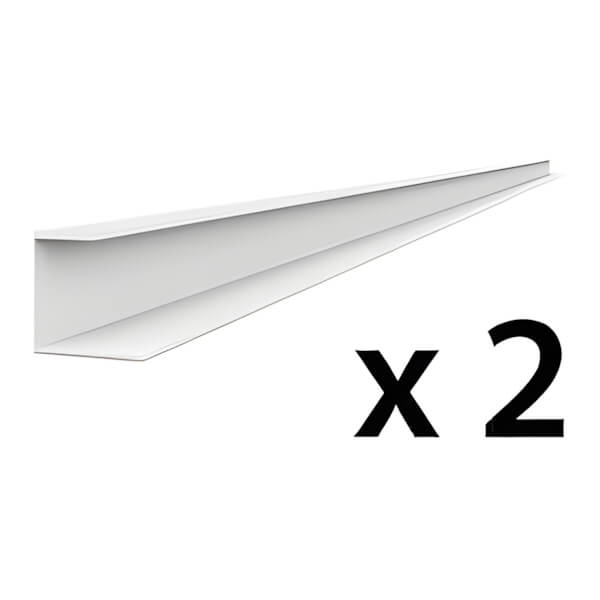 Proslat 8 ft. PROCORE PVC Slatwall J Trim (2-Pack)-28242K-Garage Giant