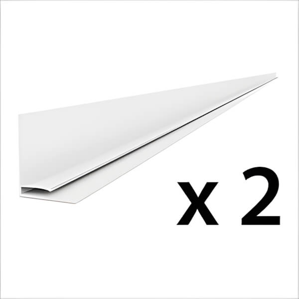 Proslat 8 ft. PROCORE PVC Slatwall Top Trim (2-Pack)-28822K-Garage Giant