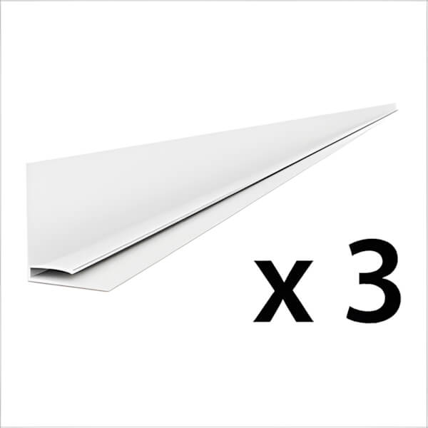 Proslat 8 ft. PROCORE PVC Slatwall Top Trim (3-Pack)-28823K-Garage Giant