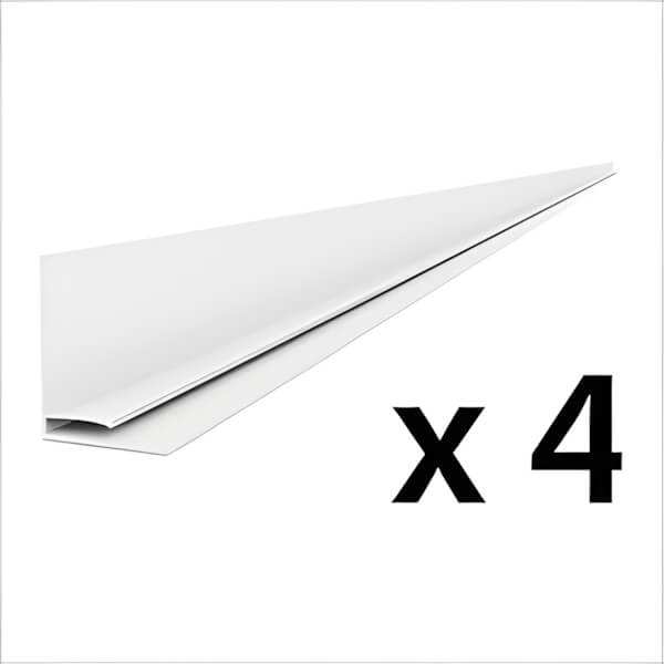 Proslat 8 ft. PROCORE PVC Slatwall Top Trim (4-Pack)-28824K-Garage Giant