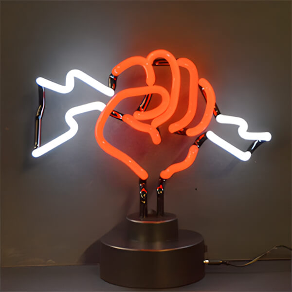 Neonetics Fist With Lightning Neon Sculpture-4FISTX-Garage Giant