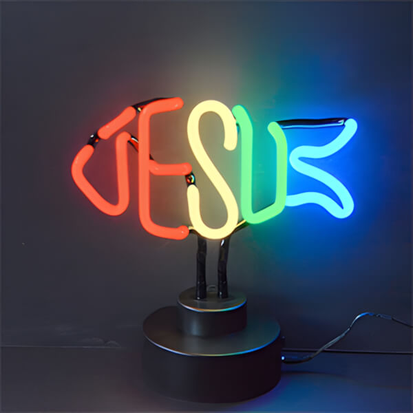 Neonetics Jesus Fish Neon Sculpture-4JFISH-Garage Giant