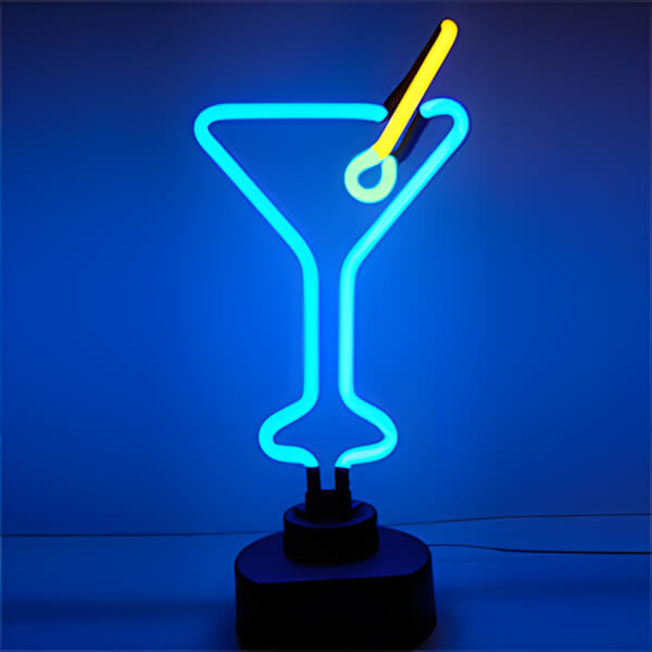 Neonetics Martini Glass Neon Sculpture-4MARTX-Garage Giant