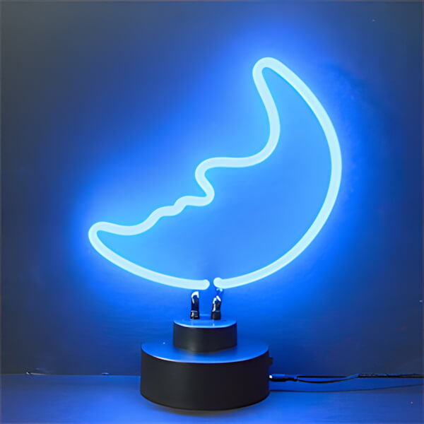 Neonetics Blue Moon Neon Sculpture-4MOONM-Garage Giant