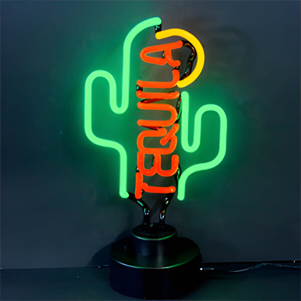 Neonetics Tequila Cactus Neon Sculpture-4TQCAC-Garage Giant