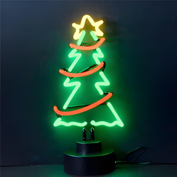 Neonetics Christmas Tree with Garland Neon Sculpture-4XMASG-Garage Giant