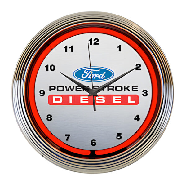 Neonetics 15-Inch Ford Power Stroke Diesel Neon Clock - Thumbnail 2