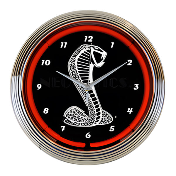 Neonetics 15-Inch Ford Cobra Neon Clock-8FRDSN-Garage Giant