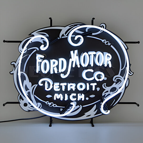 Neonetics Ford Motor Company 1903 Heritage Emblem 26-Inch Neon Sign-5FRDMC-Garage Giant