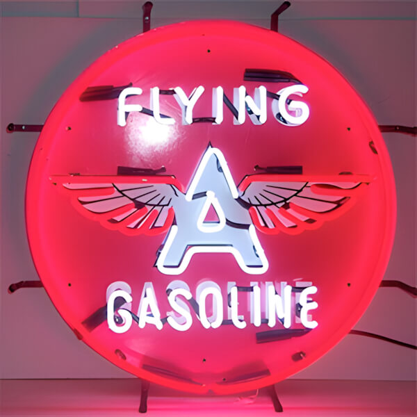 Neonetics Flying A Gasoline 24-Inch Neon Sign-5GSFLY-Garage Giant