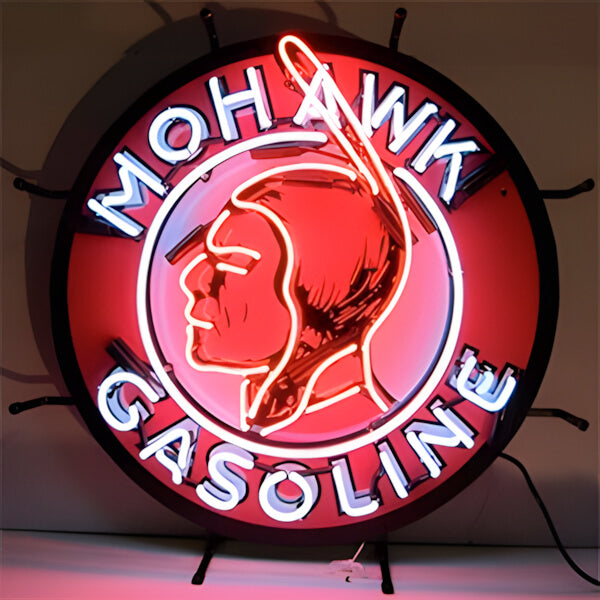 Neonetics Mohawk Gasoline 24-Inch Neon Sign-5GSMOH-Garage Giant
