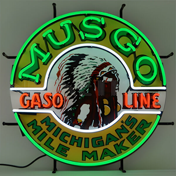 Neonetics Musgo Gasoline 24-Inch Neon Sign-5GSMUS-Garage Giant