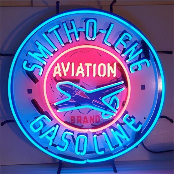 Neonetics Smith-O-Lene Gasoline 24-Inch Neon Sign-5GSSMI-Garage Giant