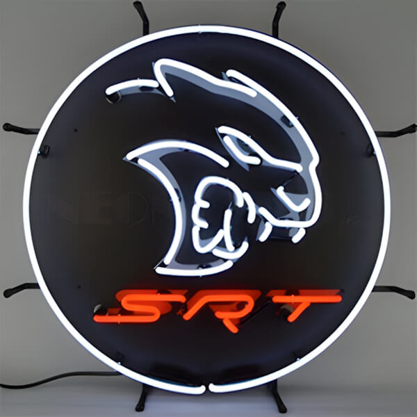 Neonetics Dodge Hellcat SRT 24-Inch Neon Sign-5HELLC-Garage Giant